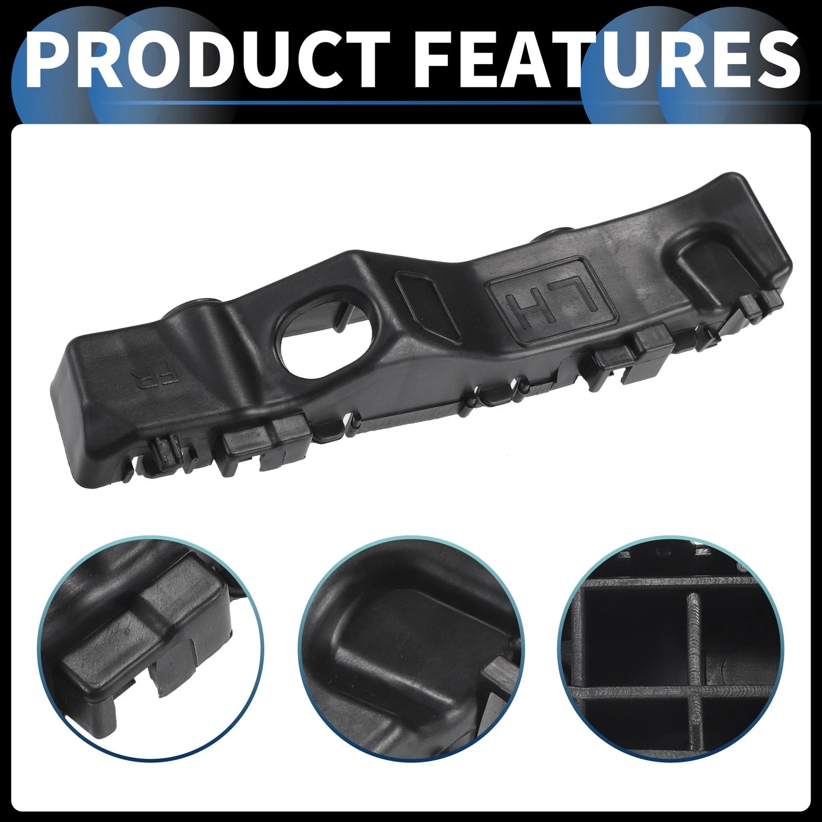 Left Front Bumper Retainer Bracket No.86551M6000 for Kia Forte (2019–2021)