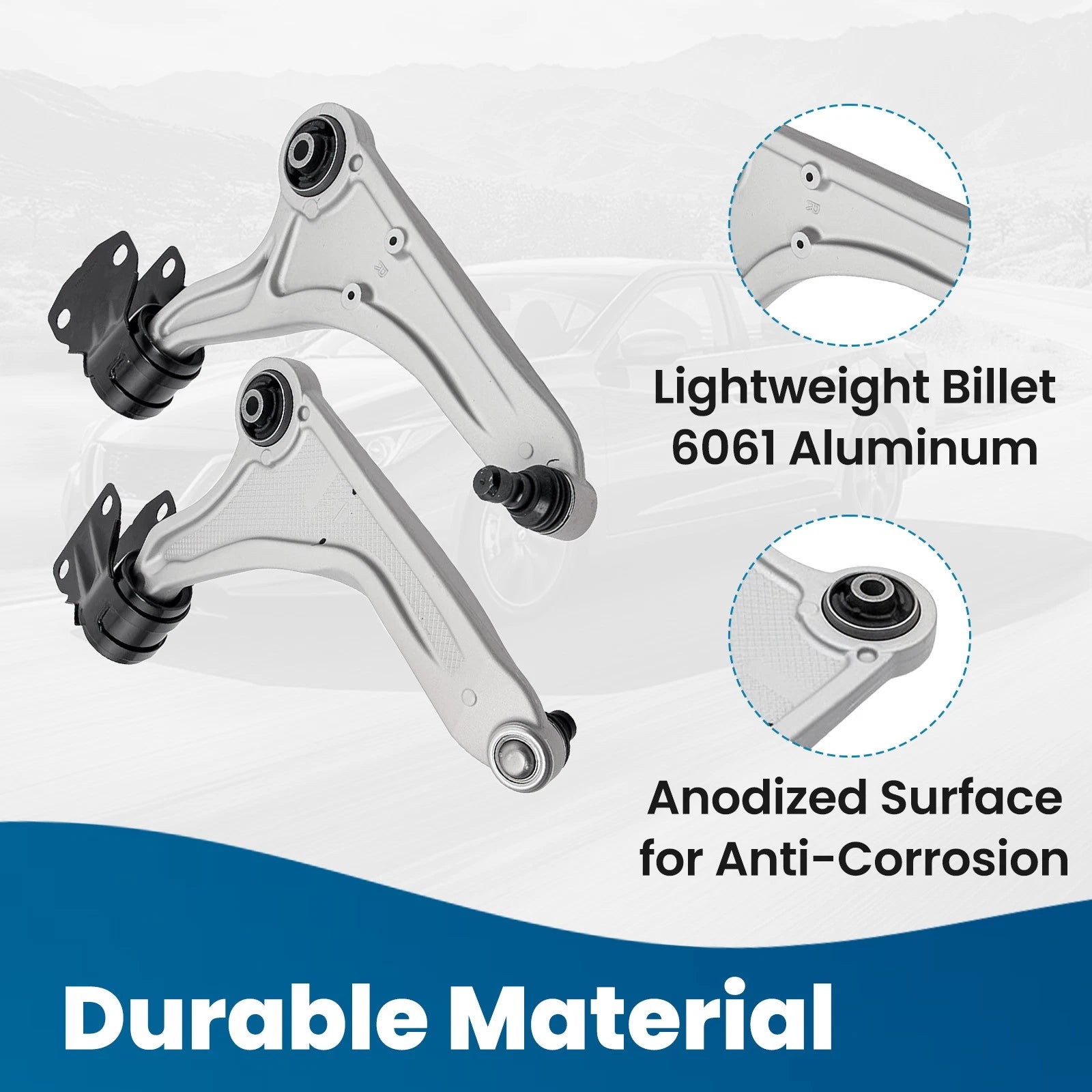 2x Front Lower Control Arms w/Ball Joint for Ford Fusion MKZ (2013–2020)