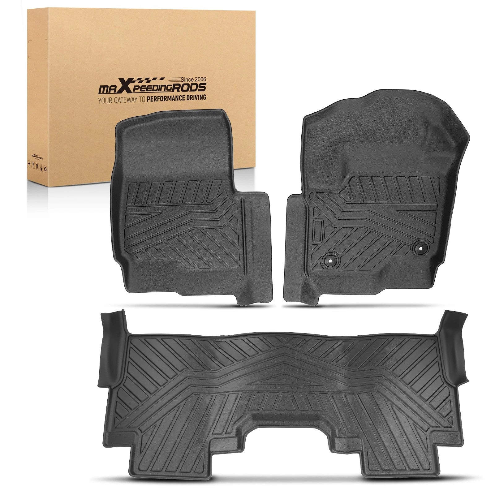 All Weather Floor Mats for Ford F-250 F-350 Super Duty Crew Cab (2017–2024)