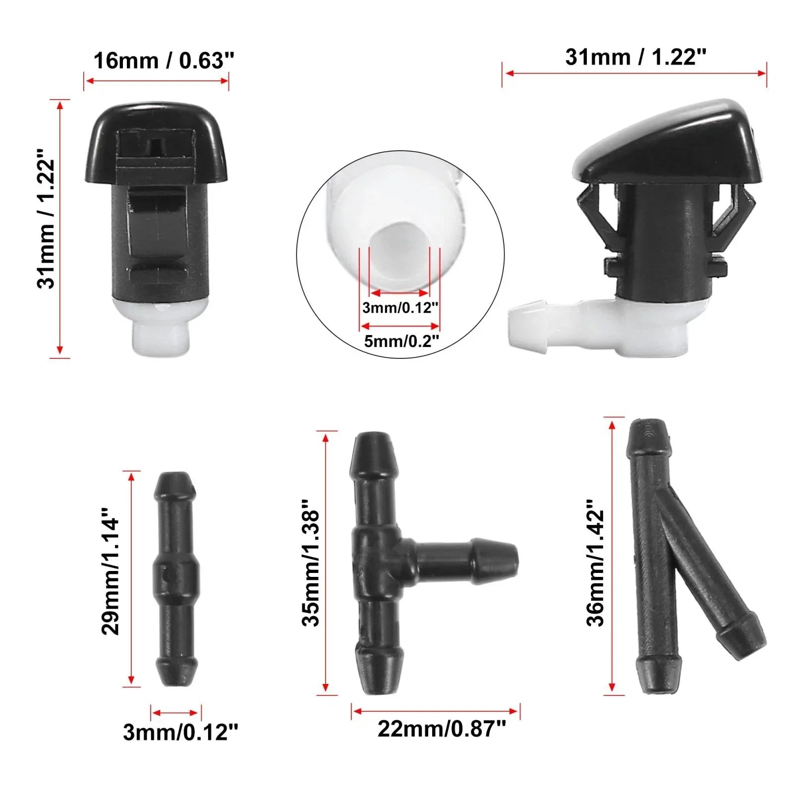 Windshield Washer Nozzles Kit for Dodge Durango (2011-2019)