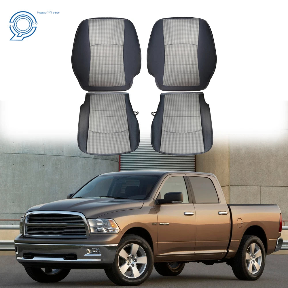 Set of 2 Cloth Seat Covers for Dodge Ram 1500 2500 (2009–2012)