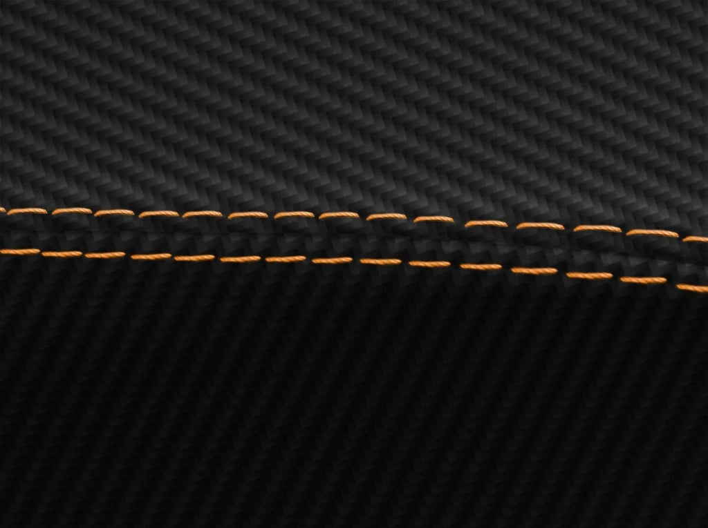 Console Lid Armrest Cover for Chevrolet Camaro (1982–1992) Carbon Fiber Orange Stitch