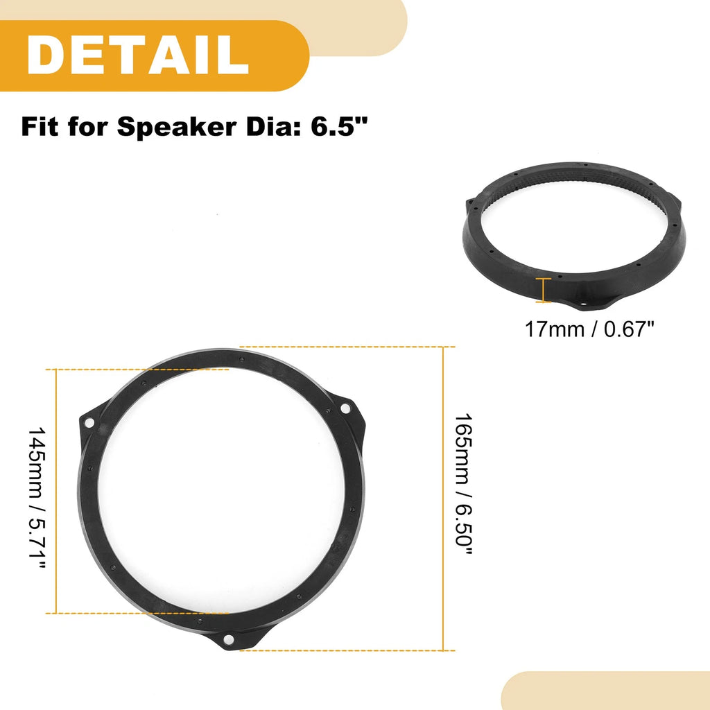 2X Speaker Subwoofer Mounting Spacer Bracket Ring for Ford 6.5" ABS 