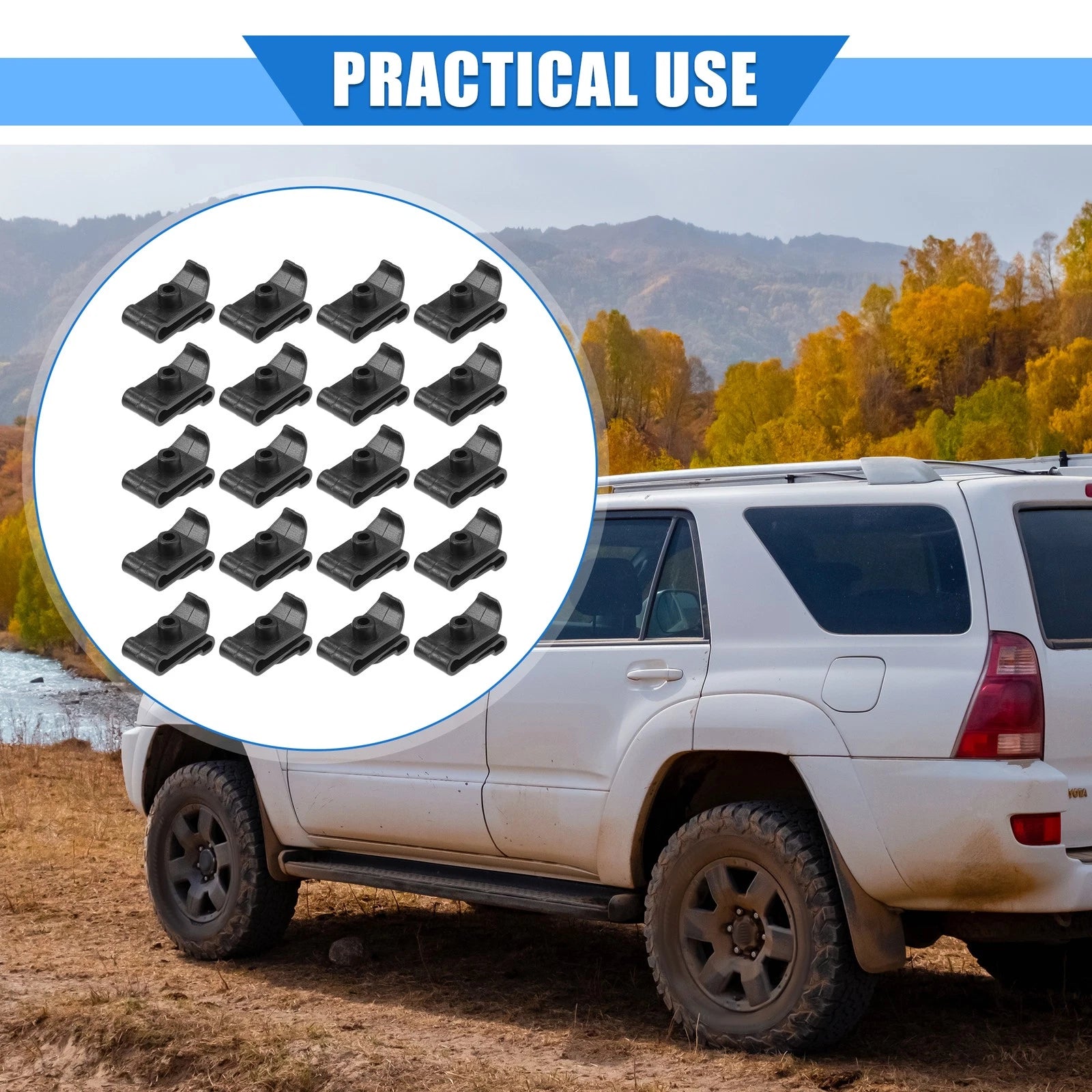 20 Pcs Fender Flare Bumper Clip U Nut for Toyota Highlander (2006–2010)