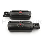 Black Gear Skull Footpegs for Harley FXBB FXBR FXBRS FXLR (2018–2023)
