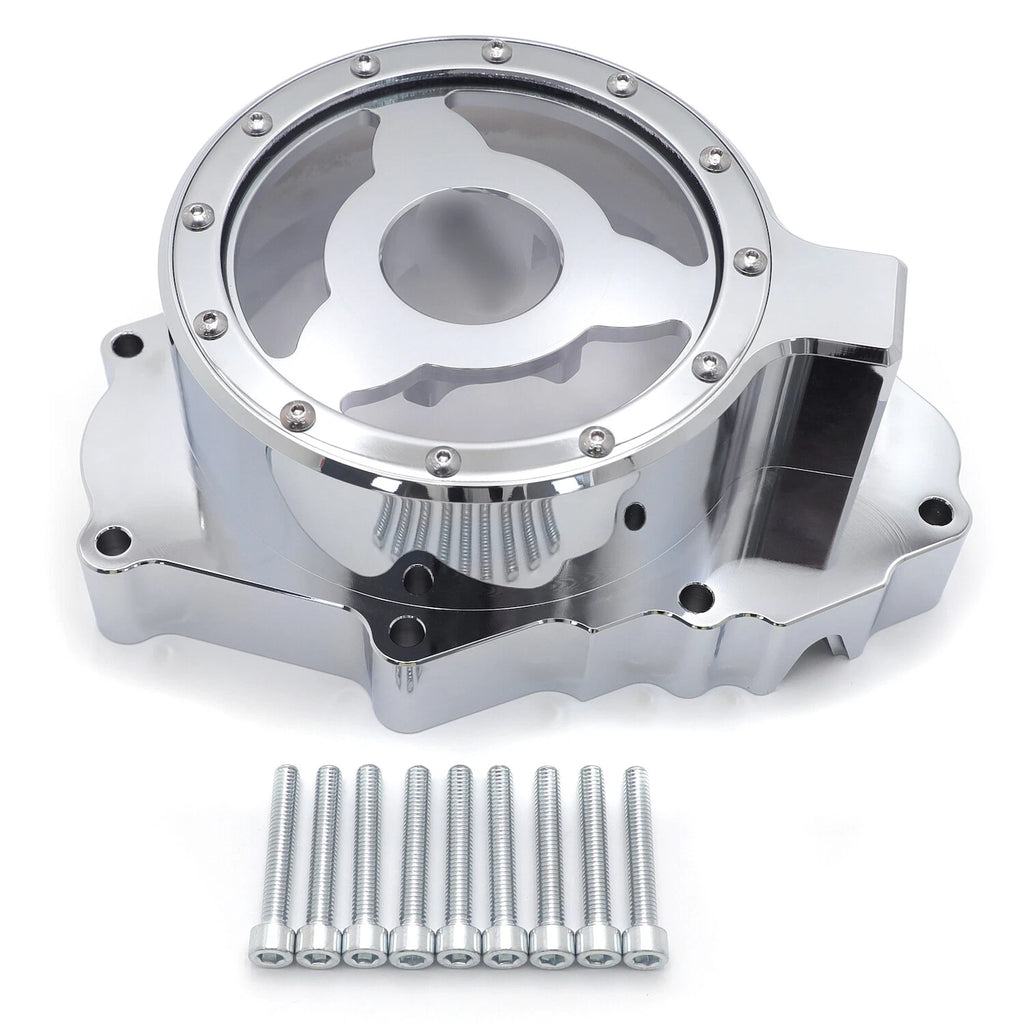 Chrome CNC Clear Left Engine Stator Cover for Honda CBR600/F4/F4i (1986–Present)