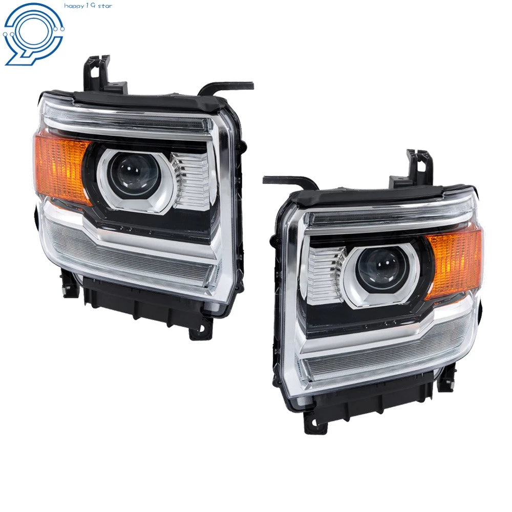 HID Headlights with LED DRL for GMC Sierra 2500HD/3500HD (2016–2019)