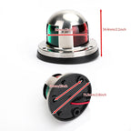 2X LED Stainless Steel Bi-Color Bow Navigation Light for Marine Boat Yacht