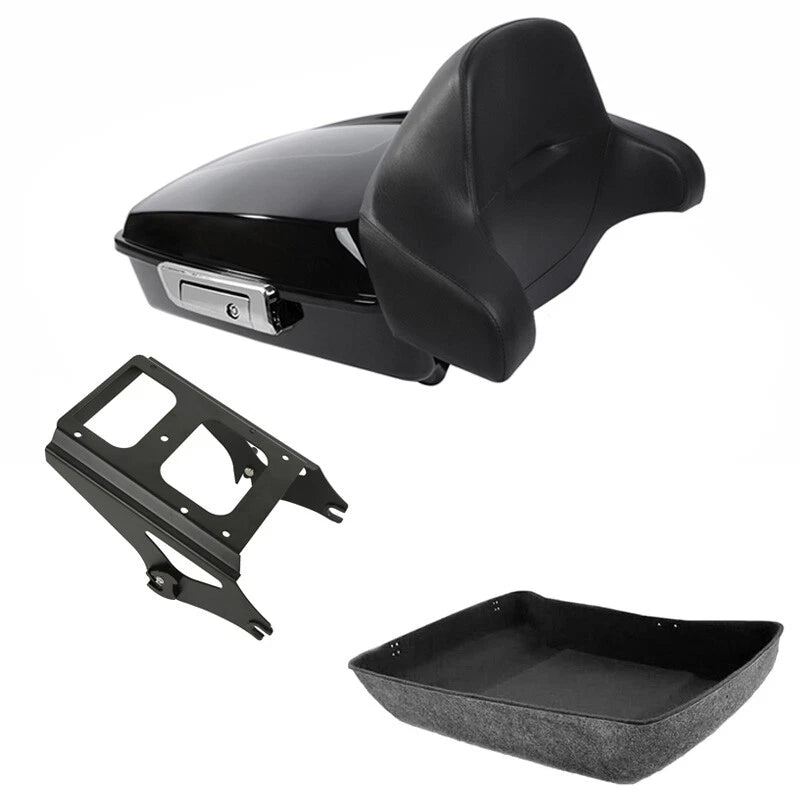 Chopped Trunk Backrest Mount Rack for Harley Touring Road Glide (2009–2013)