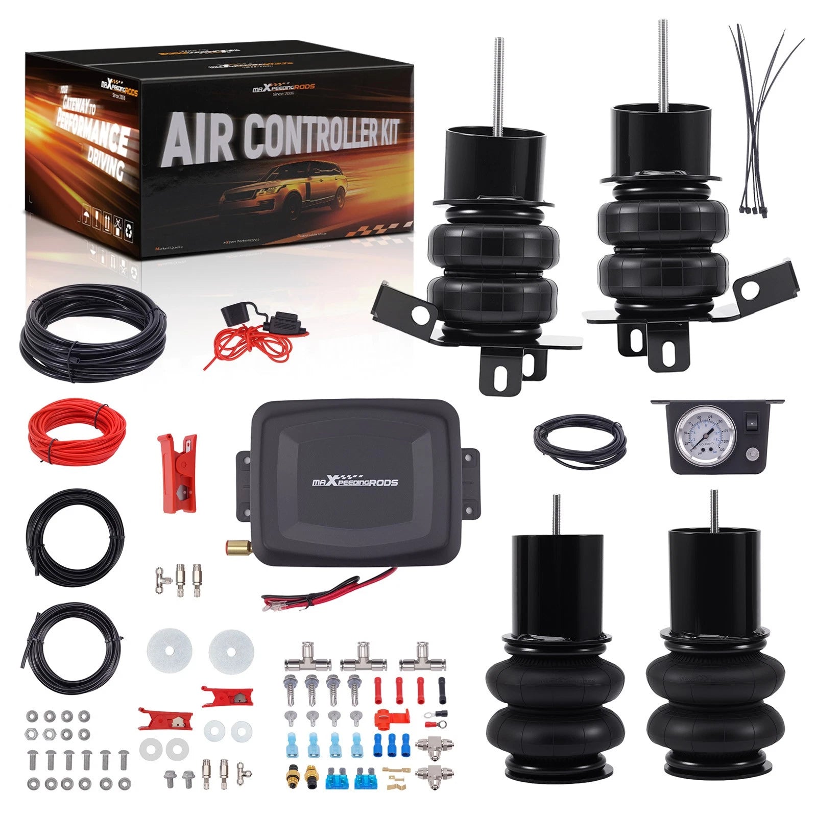 Air Spring Brackets + Controller for Chevy Impala Biscayne (1965–1970)
