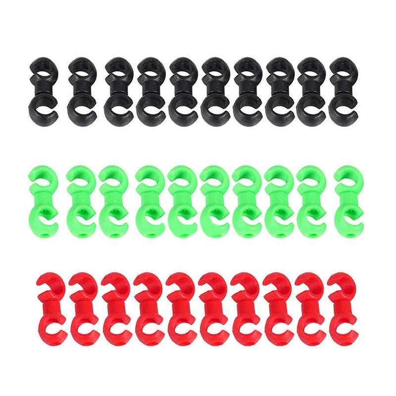 10PCS S Shaped Hook Clips for Bike Brake Gear Cable Tidy Tool