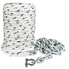 3/8" x 75' Anchor Rode Rope with 1/4" x 3' Galvanized Chain