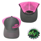 Powerstroke Hat for Ford Truck (Charcoal Gray/Pink Mesh)