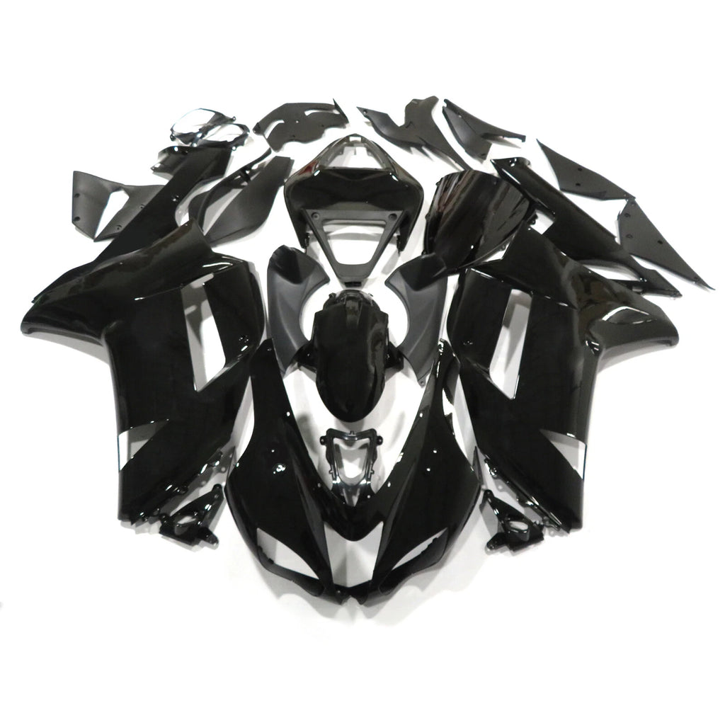 Gloss Black Fairing Kit for Kawasaki Ninja ZX6R (2007–2008) 636 Injection