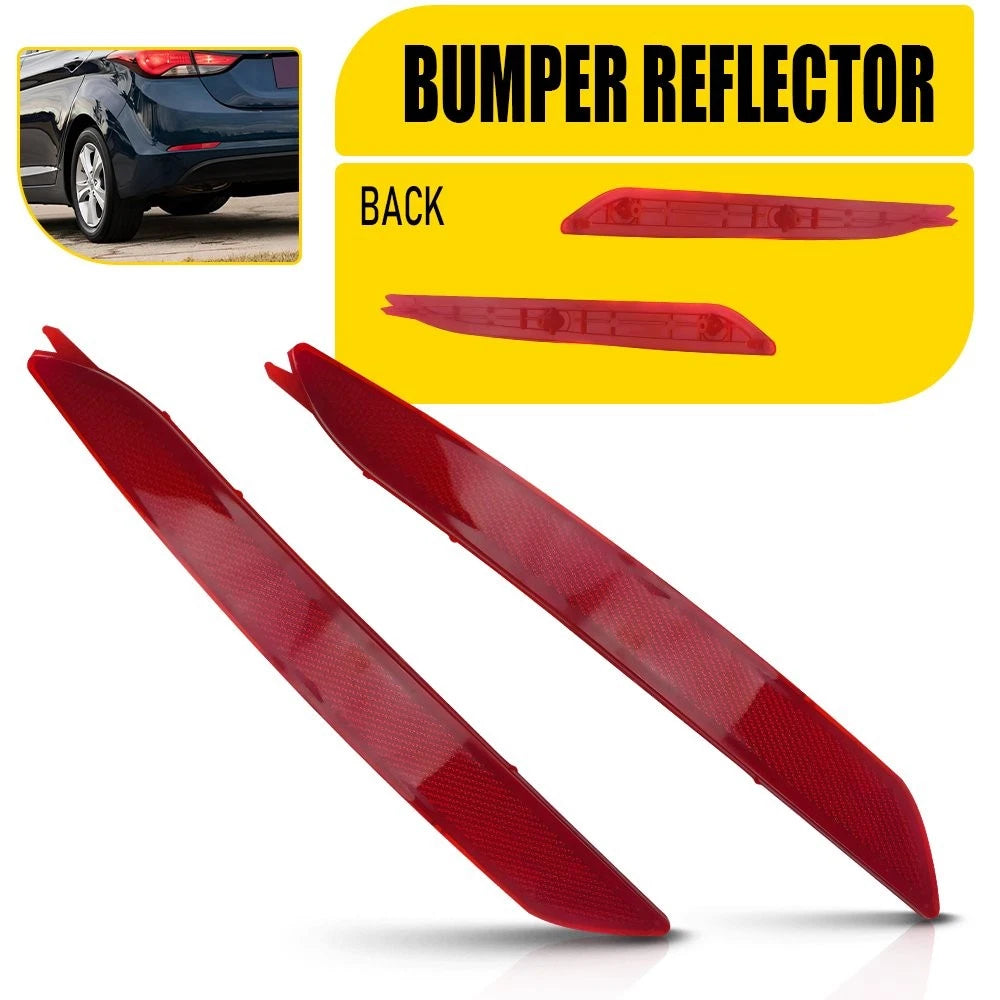 Set of 2 Rear Bumper Reflectors for Hyundai Elantra (2014–2016)