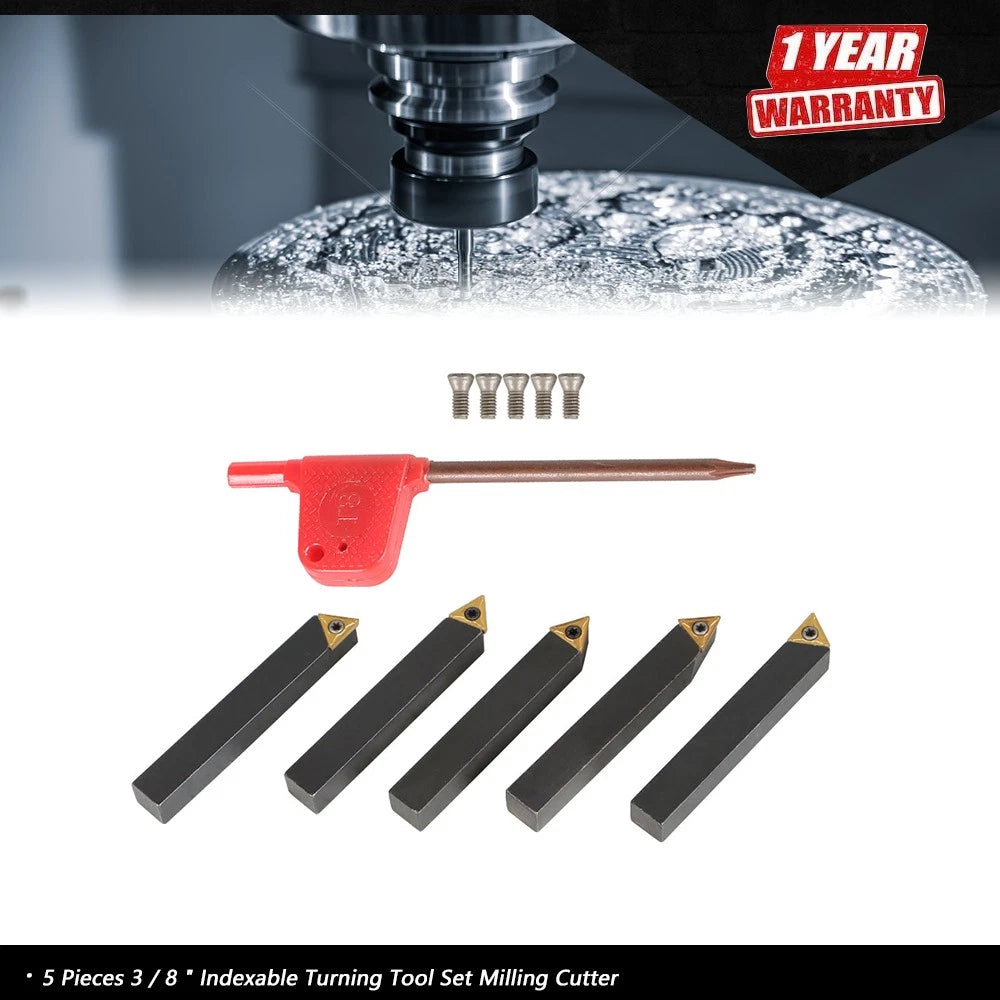 5-Piece Indexable Turning Tool Set for Milling