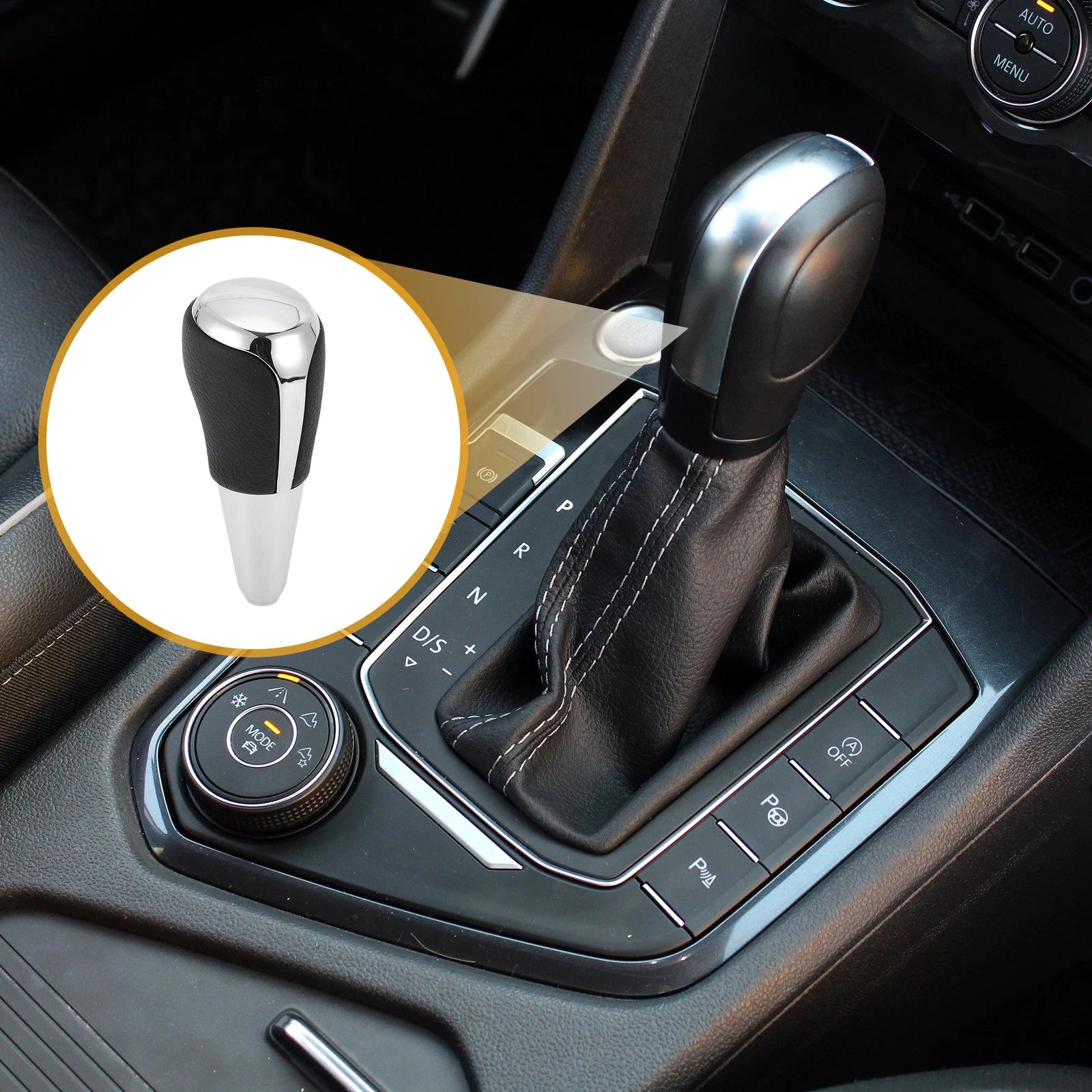 Automatic Gear Shifter Knob for Toyota Prius C (2012–2017) Plastic Faux Leather