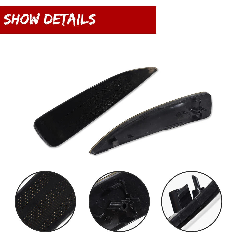 2X Smoke Bumper Reflectors for Toyota Yaris (2012–2014)