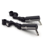 Footpeg Mounting Kit for Gear Skull (1.5", Black, Short, Angled)