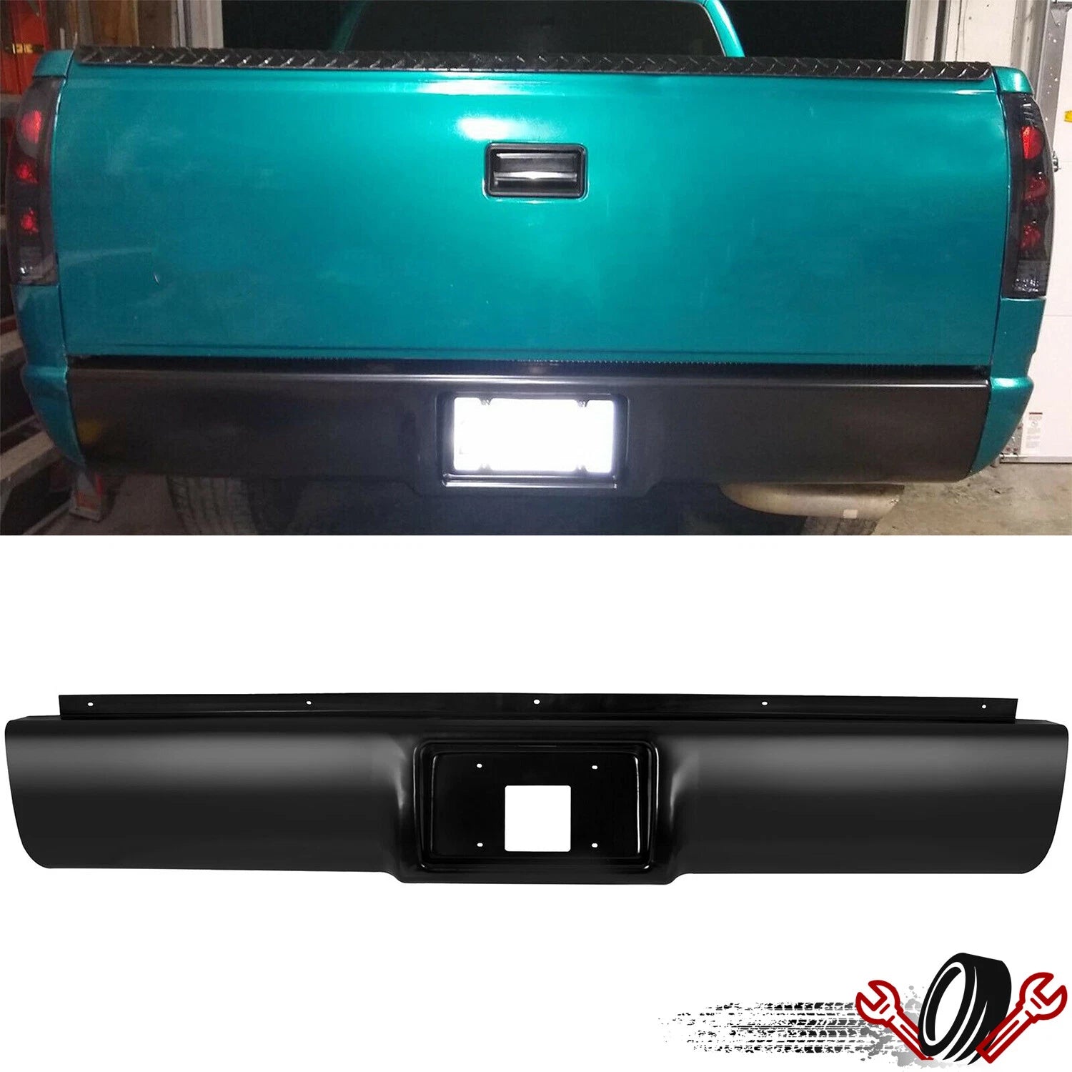 Rear Bumper Roll Pan for Chevrolet GMC C1500 K1500 (1988–1998)