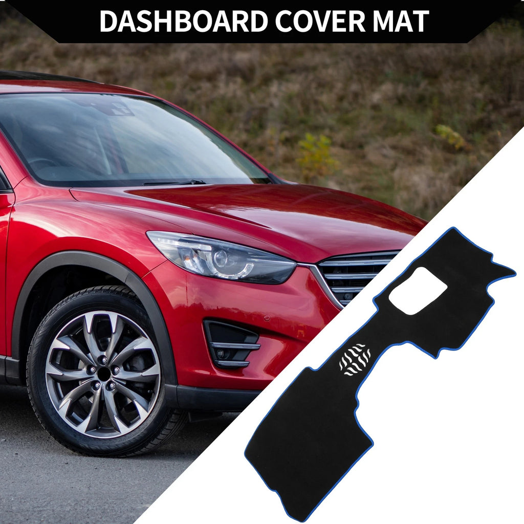 Dashboard Cover Mat for Mazda CX-30 (2020–2024) Black Blue 1 Set