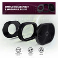 12" Oval Air Cleaner for SBC BBC Chevy (4 Barrel Carburetor, 5-1/8" Neck)
