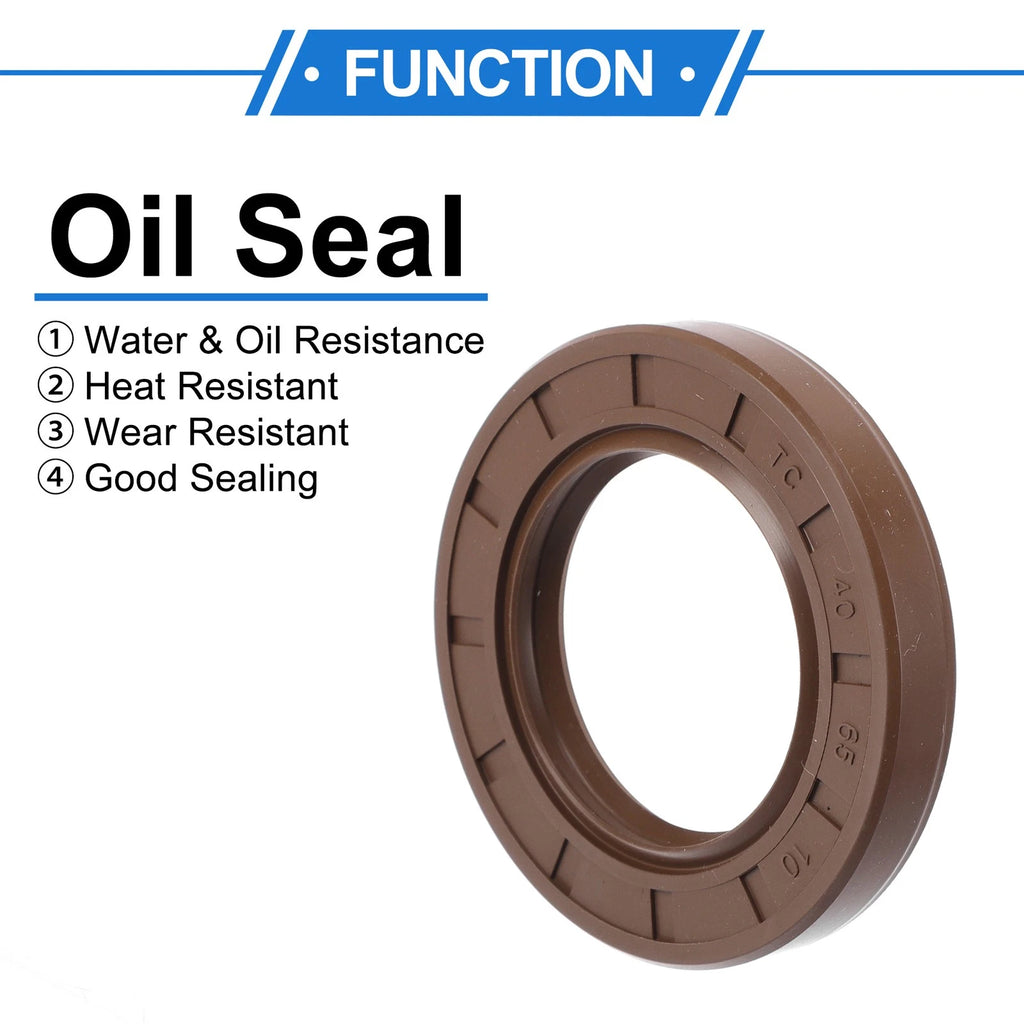 Set of 2 Oil Seal Rotary Shaft Seal FKM Rubber 40x65x10mm for Various Models