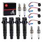 4X Ignition Coil & Spark Plug for Yamaha YZF-R1 YZF-R6 FZ1 FZS1 Vmax 1700