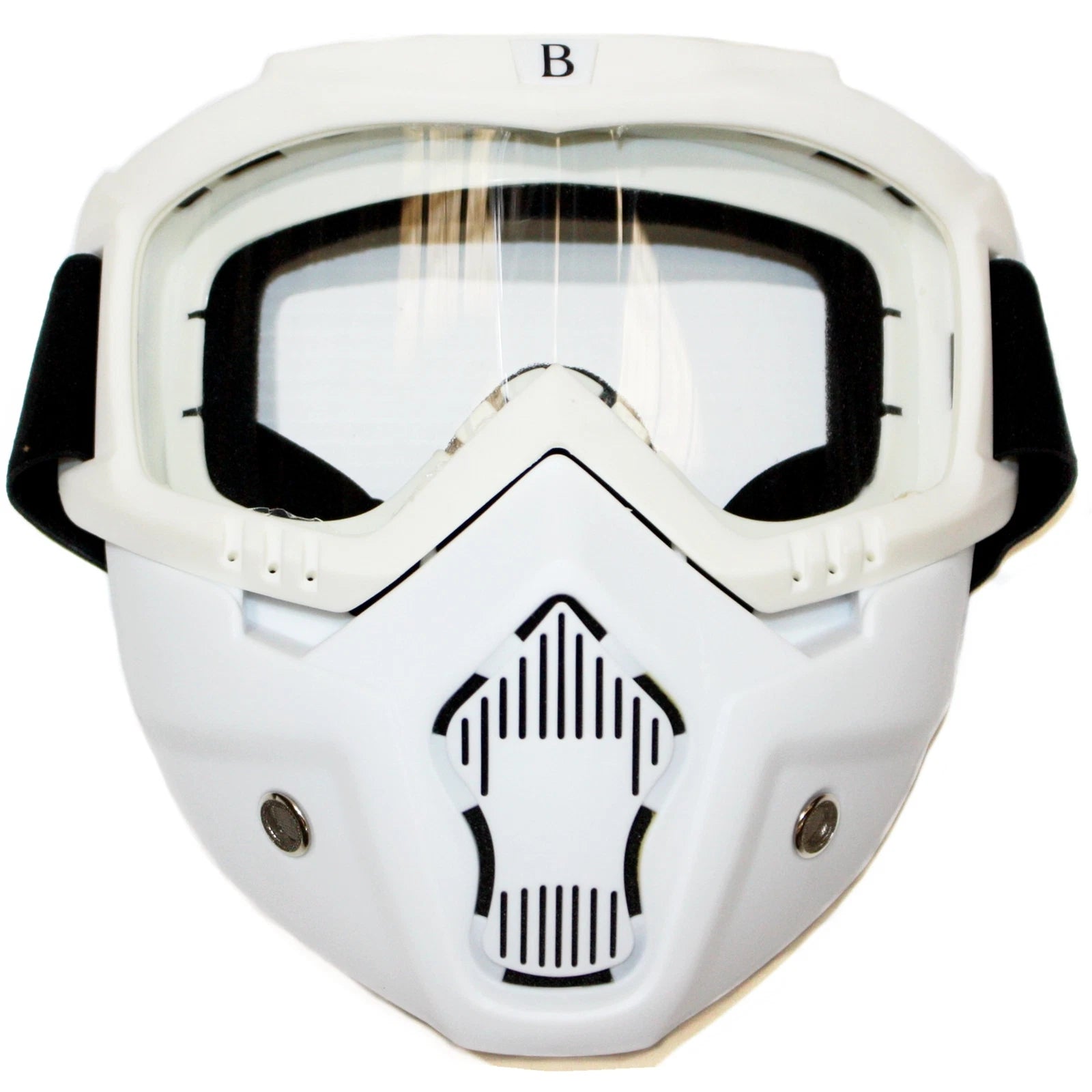 Full Face Paintball Airsoft Mask for Motorcycle (Clear, Tactical, Detachable)
