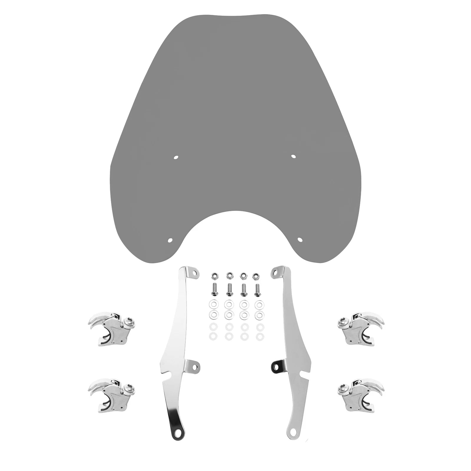Windshield Windscreen & 41mm Clamps for Harley Softail FXSTB FXST (1988–2013)