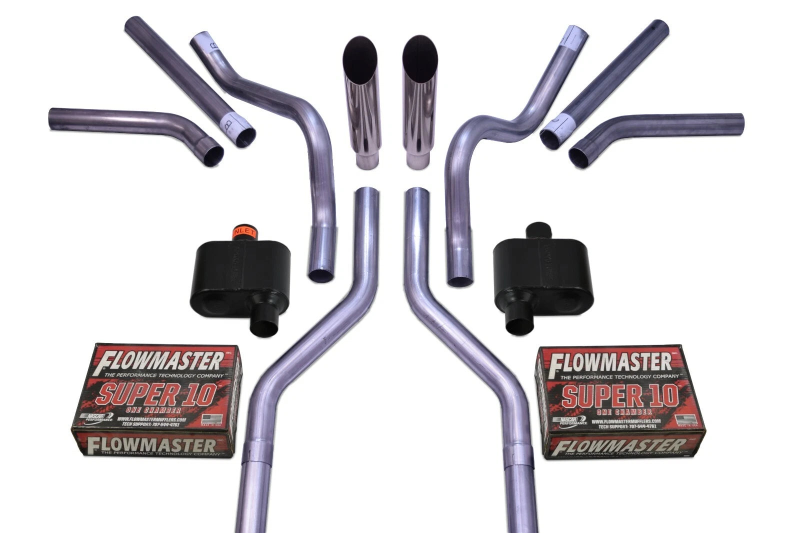 2.5" Dual Exhaust Kit for Suburban Yukon (1969–1972) - Flowmaster Super 10