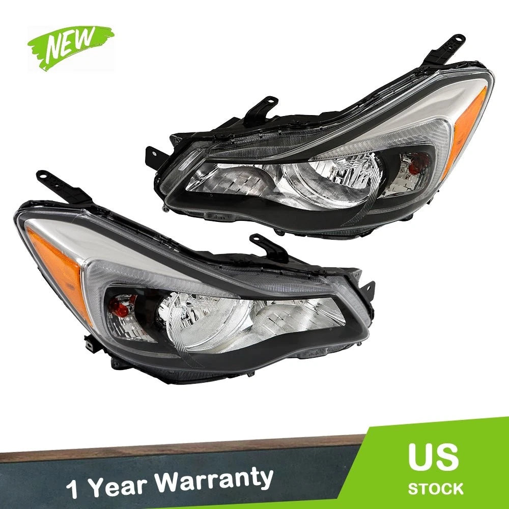 Set of 2 Headlights for Subaru Impreza (2012–2015) Crosstrek (2013–2016) Halogen