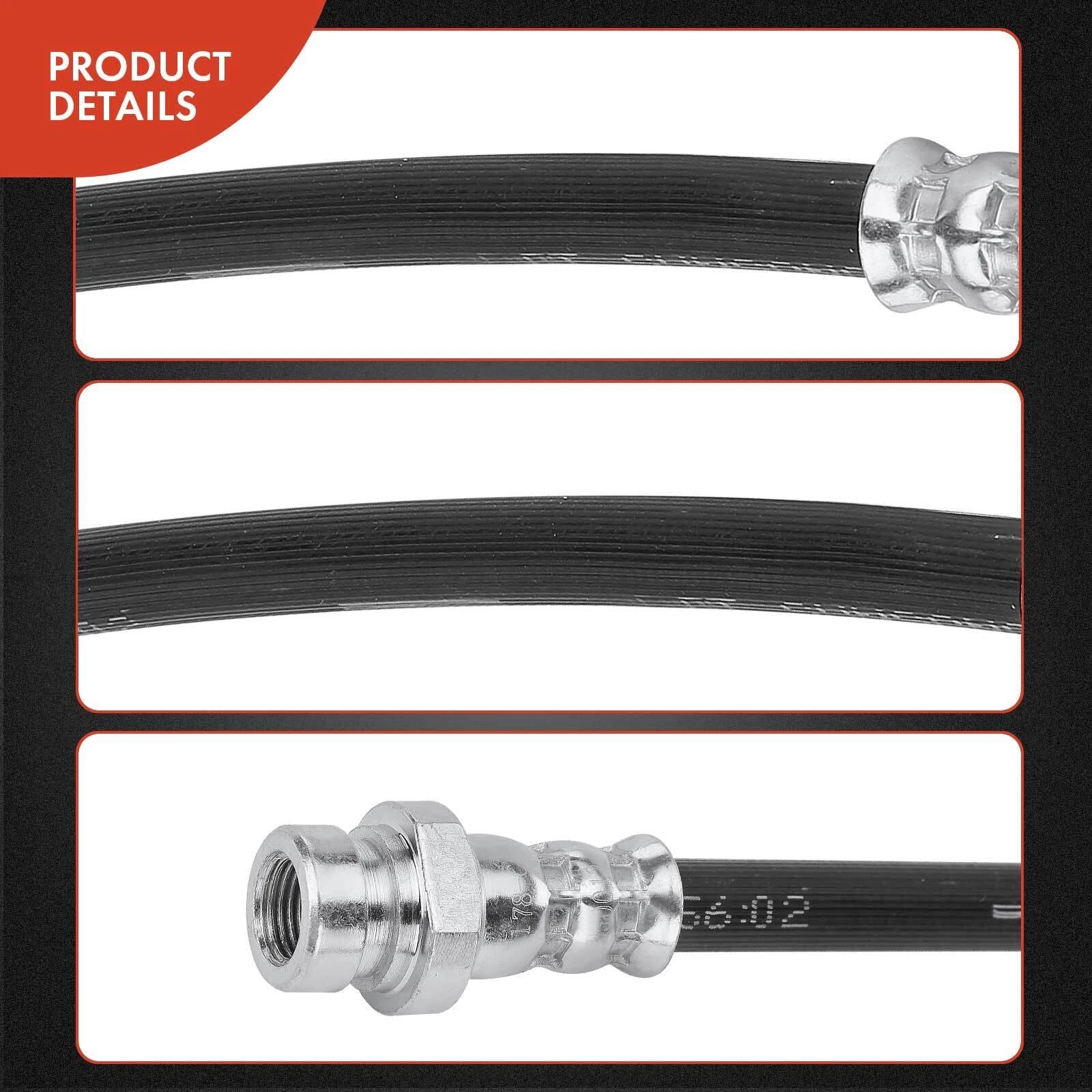 2X Front Outer Brake Hydraulic Hose for Mitsubishi Montero (1992–1996)