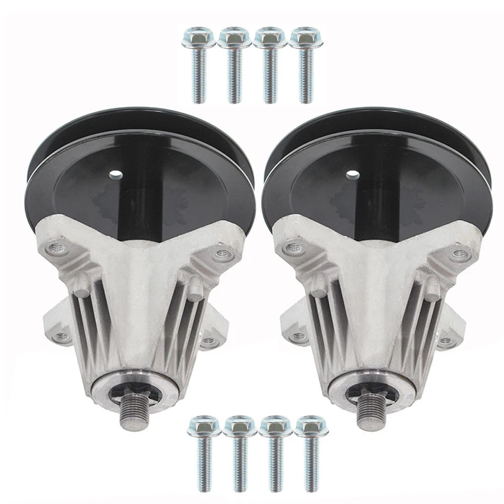 Set of 2 Spindle Assembly with Pulley for Troy Bilt MTD (Fits Various Models)