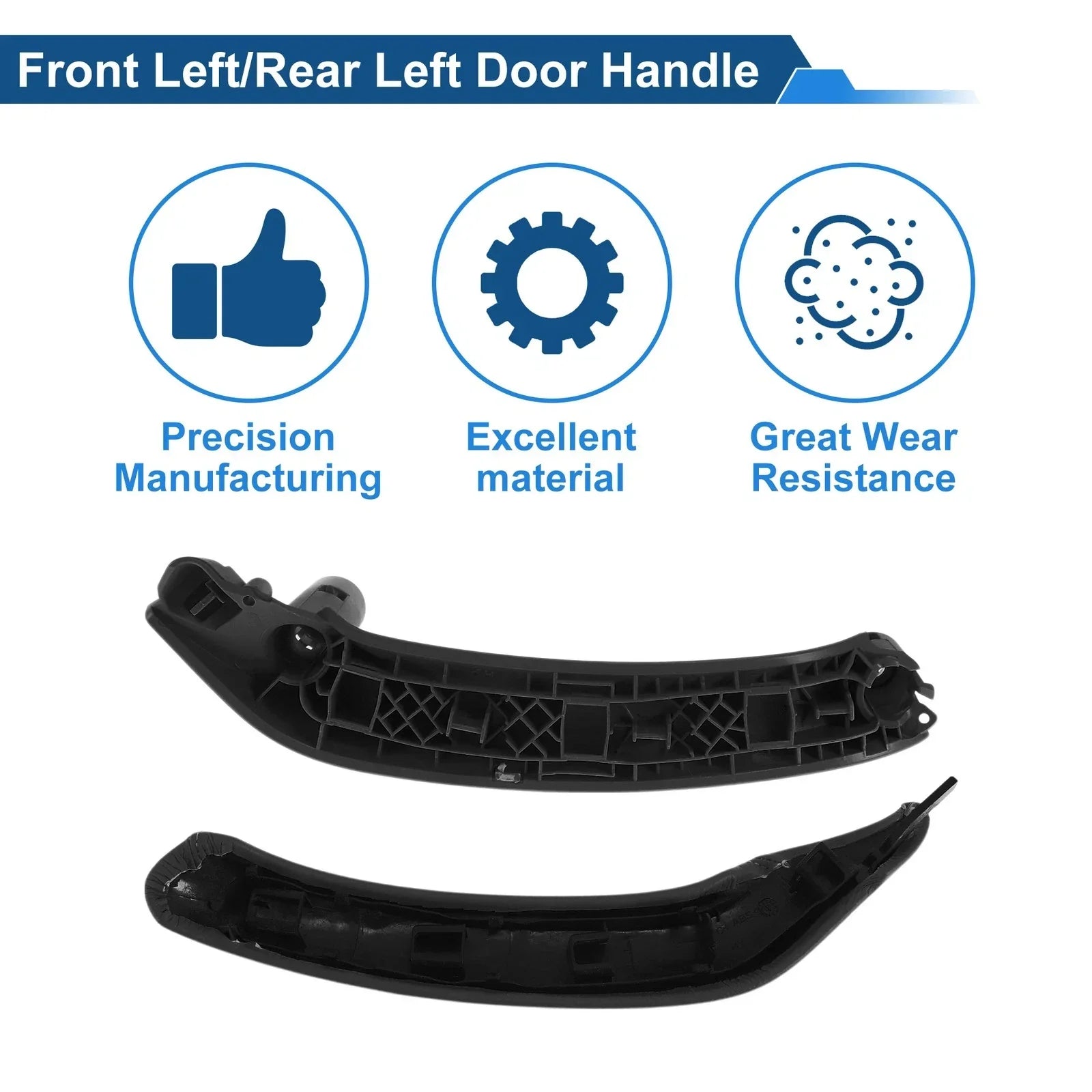 Front Passenger Side Inner Door Panel Handle for BMW X3 Black (2010-2016)