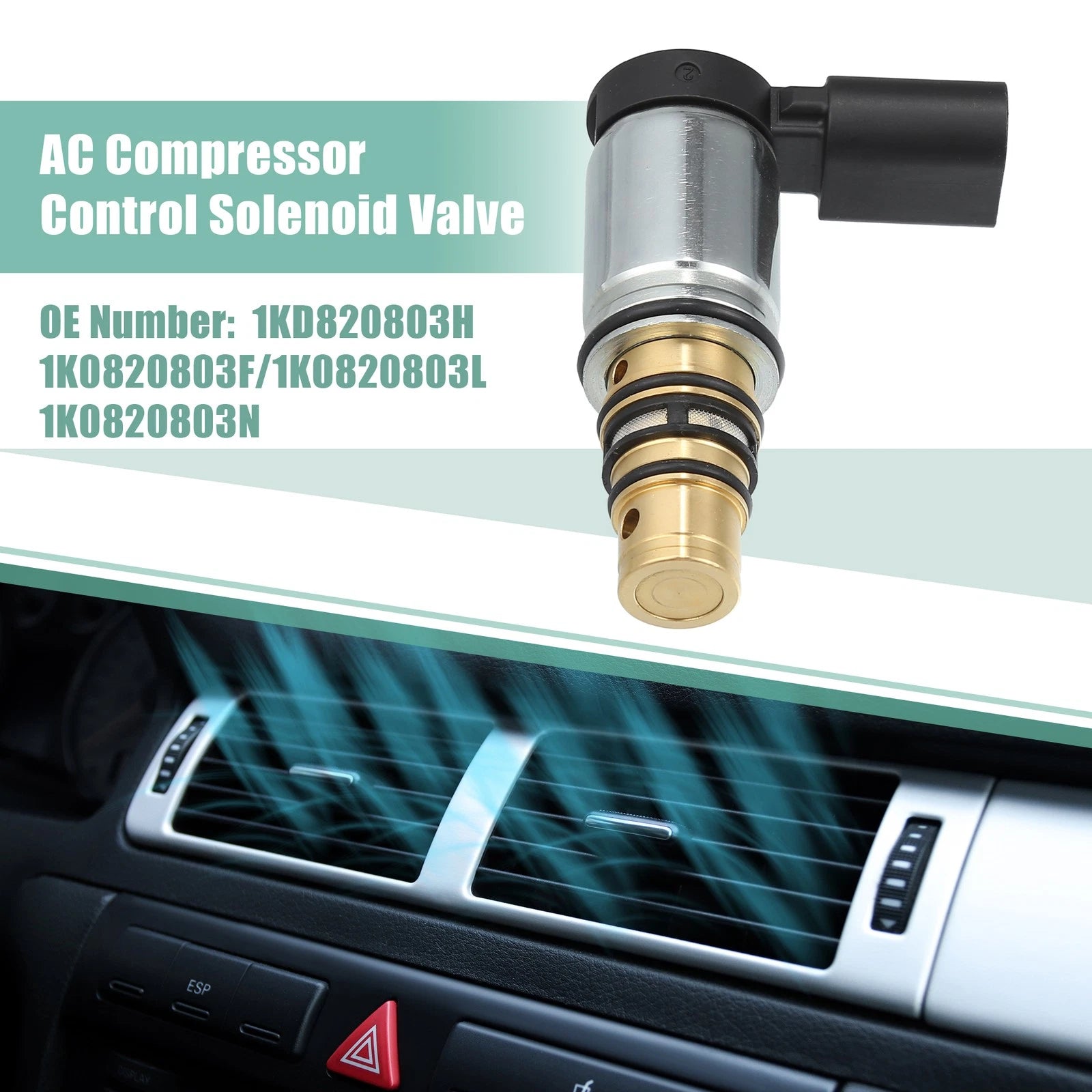 AC Compressor Control Solenoid Valve No. 1KD820803H for Volkswagen Passat (2022)