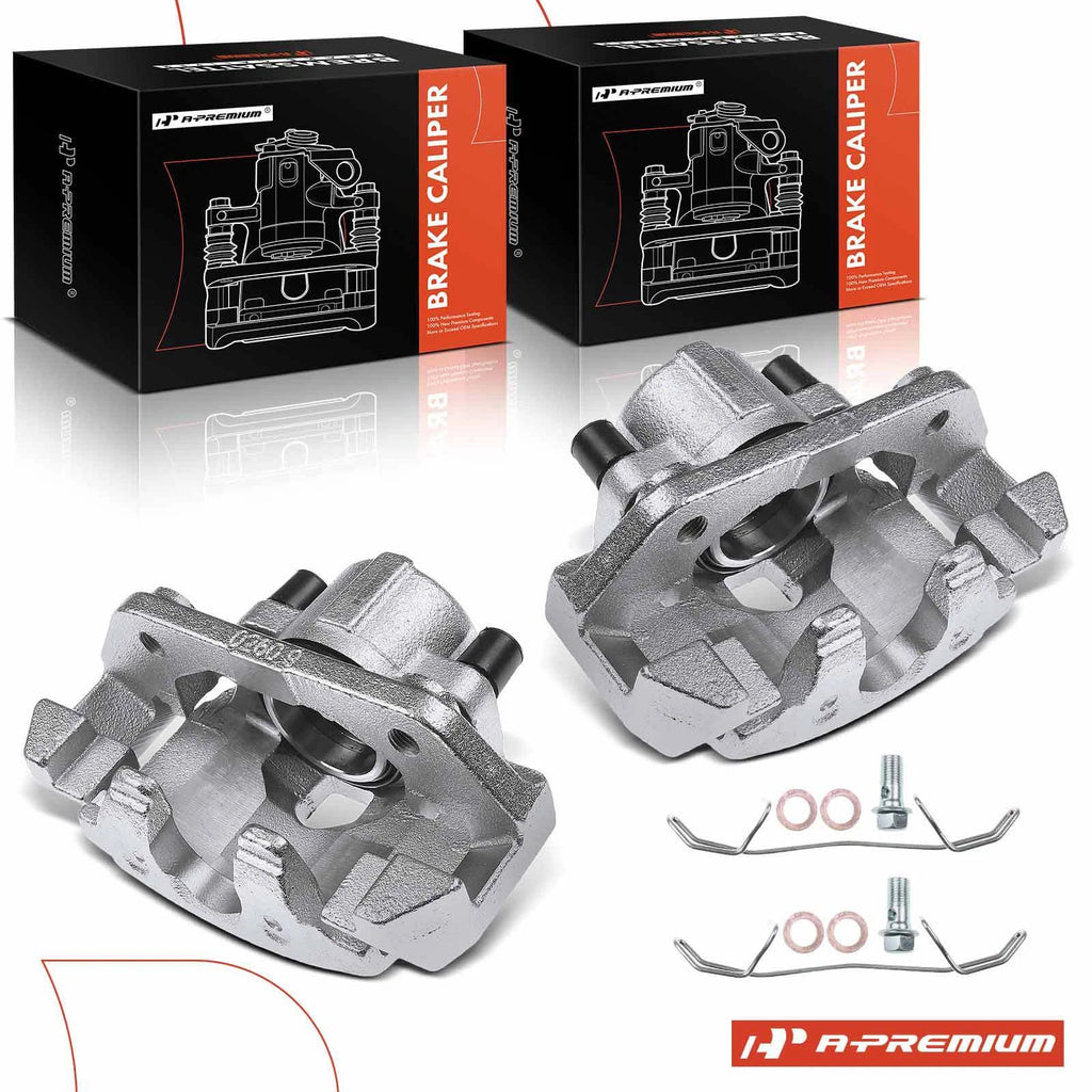 Pair Front Brake Calipers with Bracket for Ford Escape Mercury Mariner (2001–2012)