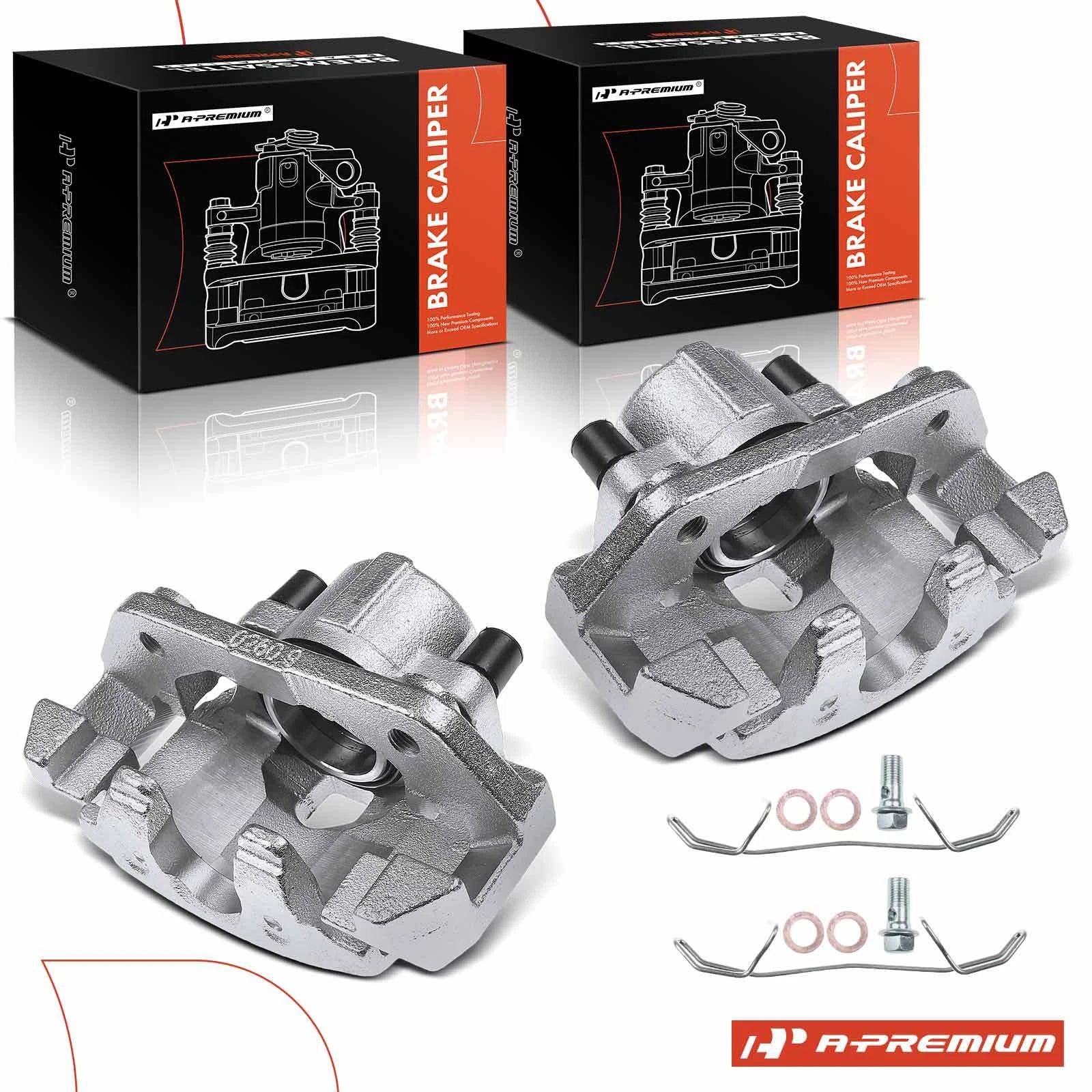 Pair Front Brake Calipers with Bracket for Ford Escape Mercury Mariner (2001–2012)