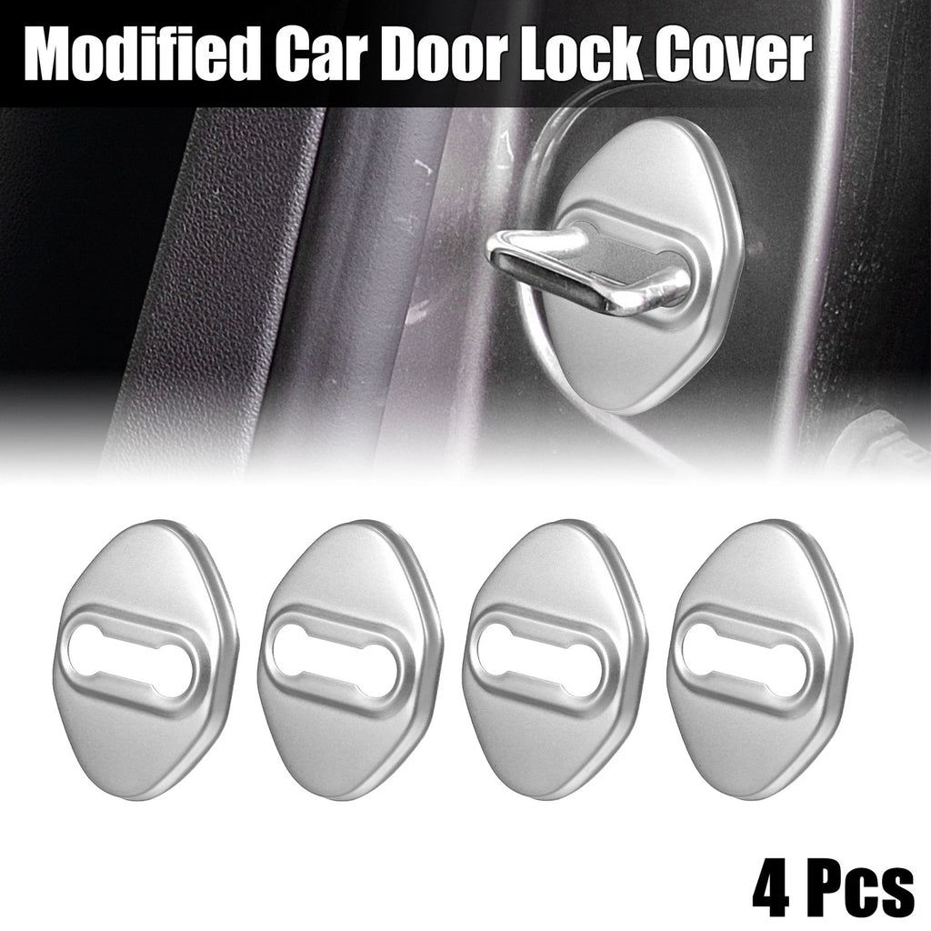 Set of 4 Door Lock Latch Covers for Ford Focus (2019–2021) Silver Tone
