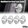 Set of 4 Door Lock Latch Covers for Ford Focus (2019–2021) Silver Tone