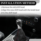 6 Speed Manual Gear Shift Knob with Dust Cover for Audi A6 C6 (2004–2008)