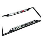 License Plate Frame for Dodge Charger Black Licensed (2006–2014)