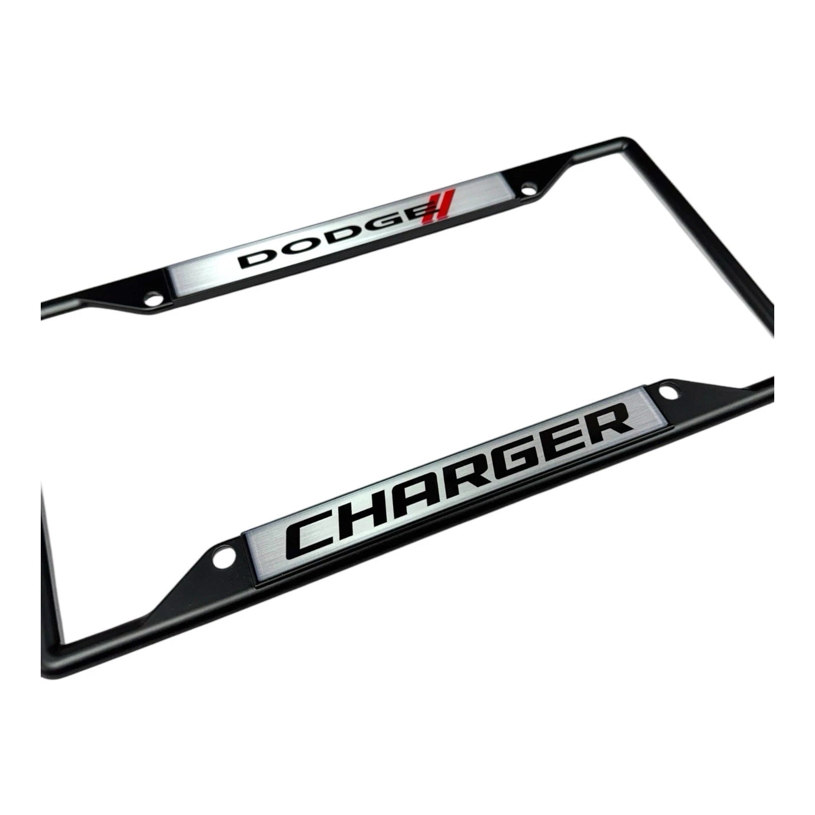 License Plate Frame for Dodge Charger Black Licensed (2006–2014)