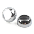 39mm Chrome Front Fork Boot Cap Covers for Harley Sportster Dyna FXR FXD