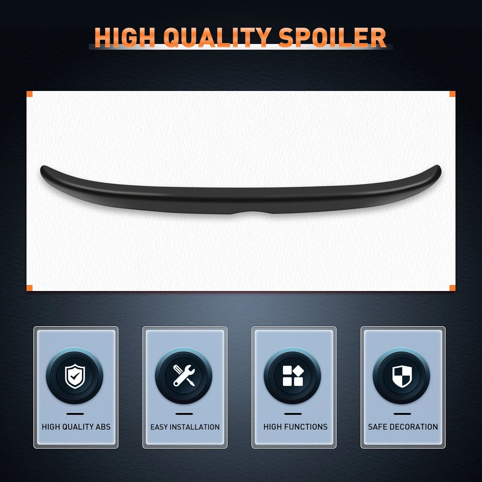 Matte Black Wing Spoiler for Toyota Camry (2007–2011)