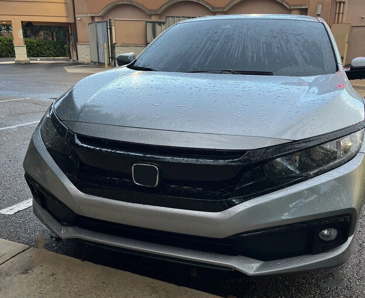 Front Grille for Honda Civic (2019–2021) Type-R Style Black Mesh