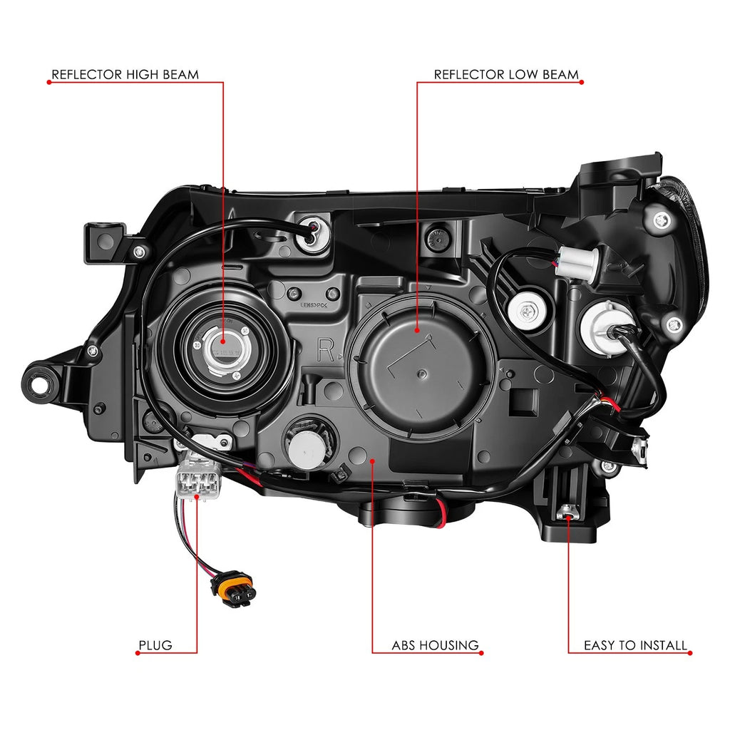 Chrome Housing Amber Side Front Driving Headlight for Subaru Forester (2009–2013)
