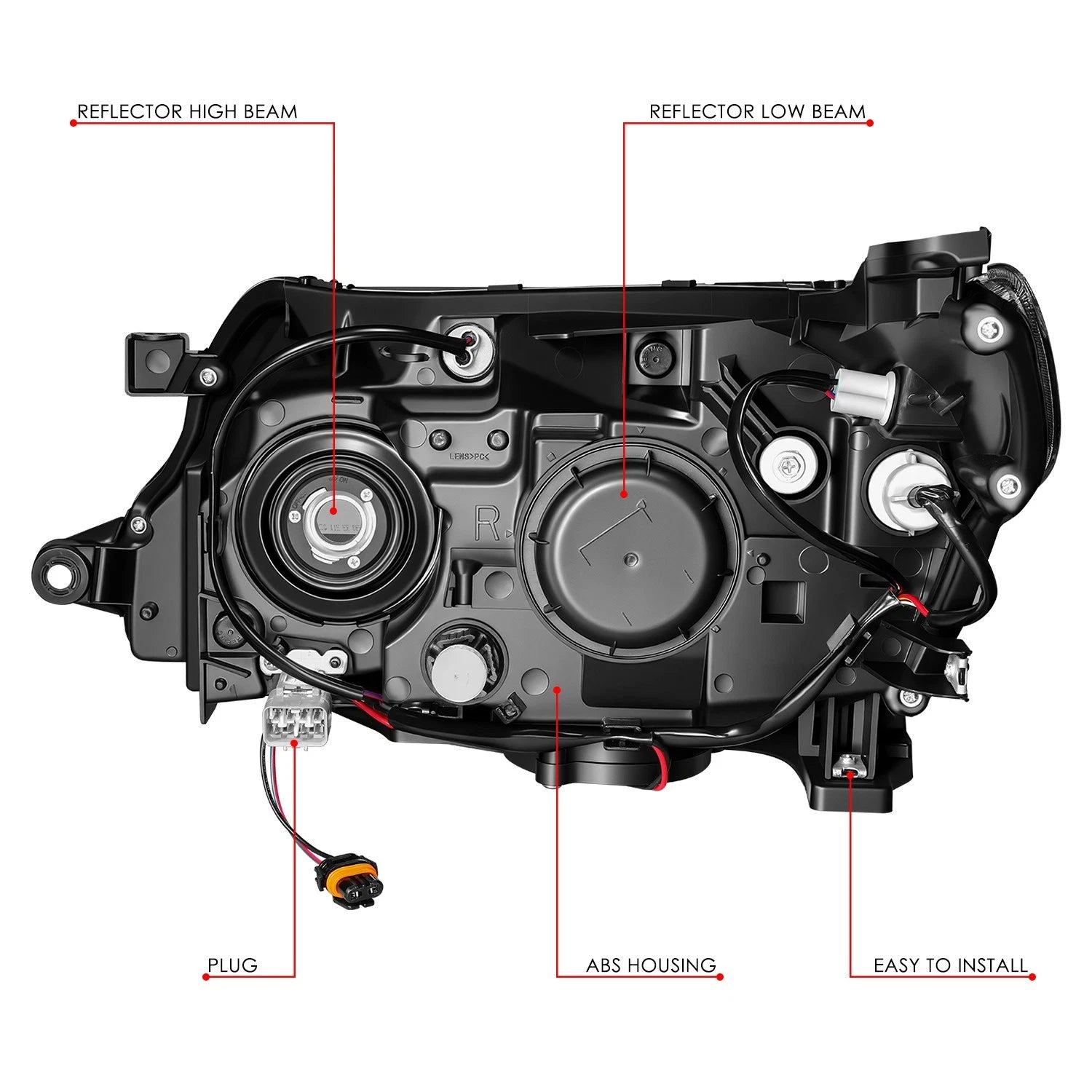 Chrome Housing Amber Side Front Driving Headlight for Subaru Forester (2009–2013)