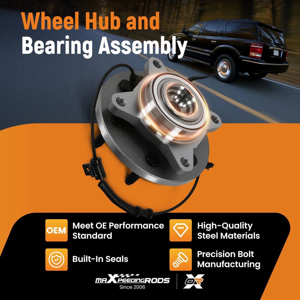 Front Wheel Bearing Hub for Ford Expedition 2WD (2007–2010) BR930665 ABS 6 Lugs