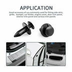100 Pcs 8mm ATV UTV Fairing Body Trim Panel Fastener Clips
